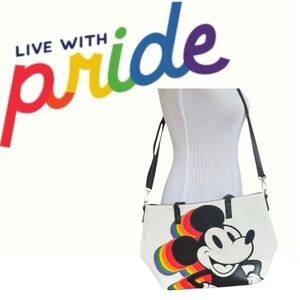 COPY - Disney LOUNGEFLY Mickey Mouse Tote Handbag Bag / Cross Body / Pride Rain…
